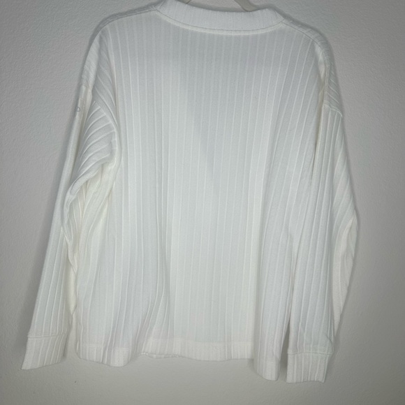 Alo Yoga Ribbed Take Comfort Cardigan Ivory - Picture 6 of 7